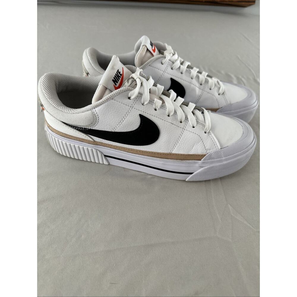 Nike Wmns Court Legacy Lift White Black Women Size 9 Platform Shoes DM7590-100